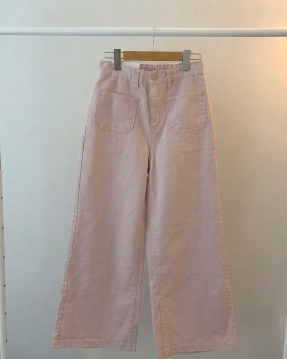 Pocket Cotton Denim Pants